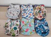 Fraldas reutilizáveis + absorventes +saco