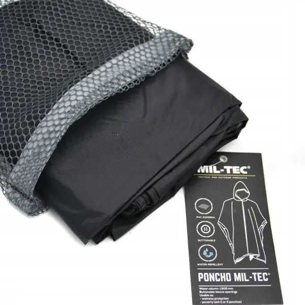 Дождевик.пончо Mil-Tec Wet Weather черный 10628502