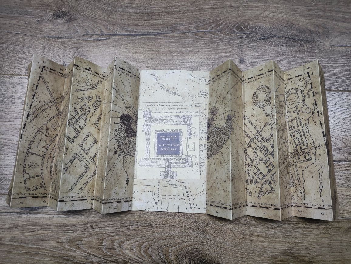 Harry Potter magiczna mapa Hogwartu Huncwotów dla fanów Harrego