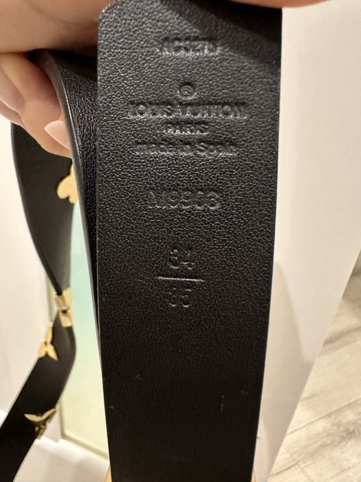 Ремінь шкіряний чорний LV