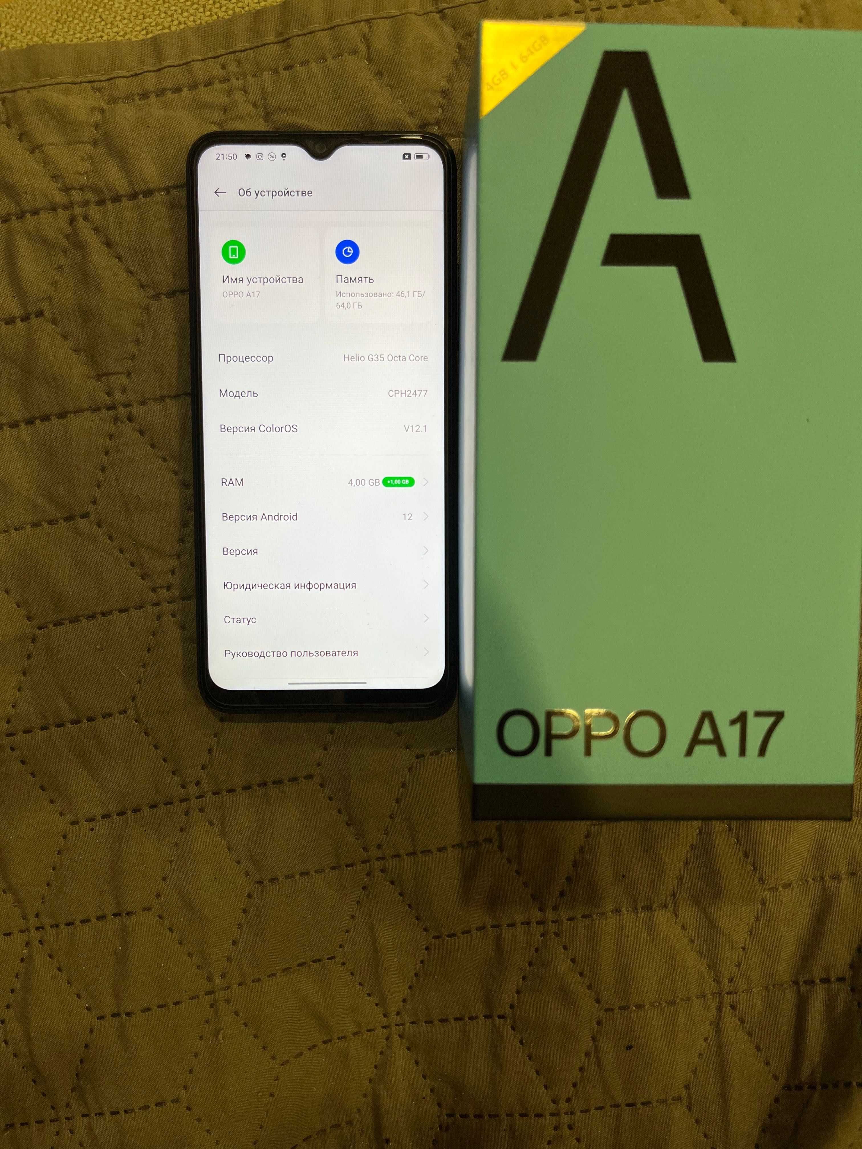 oppo a17 Почти новый.