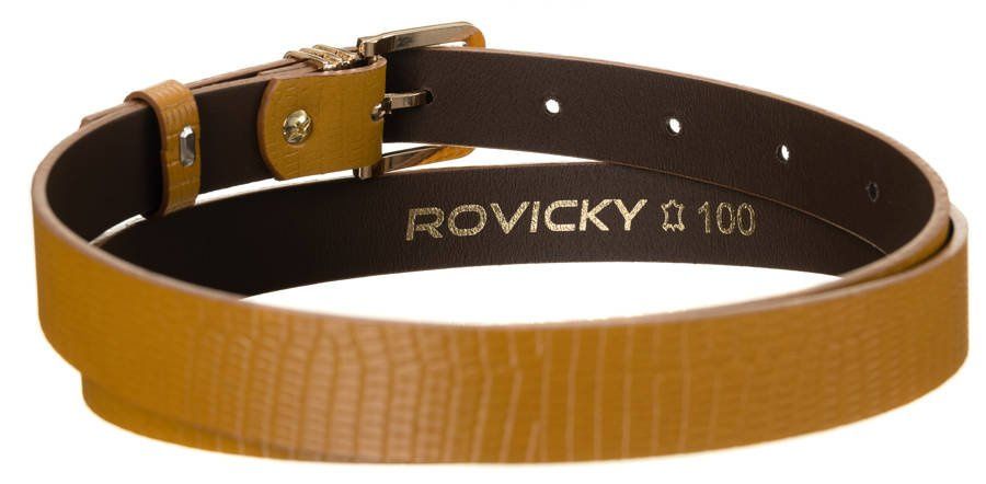 oryginalny, skórzany pasek damski, wzór skóry węża - rovicky 100