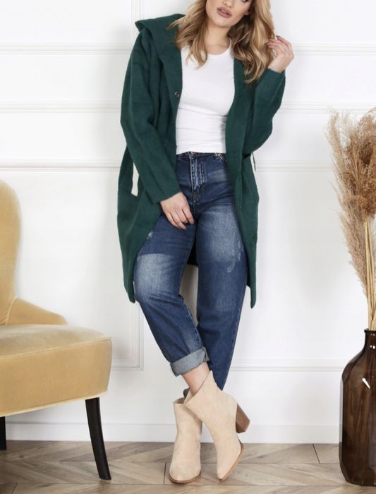 Ciepły płaszcz alpaka