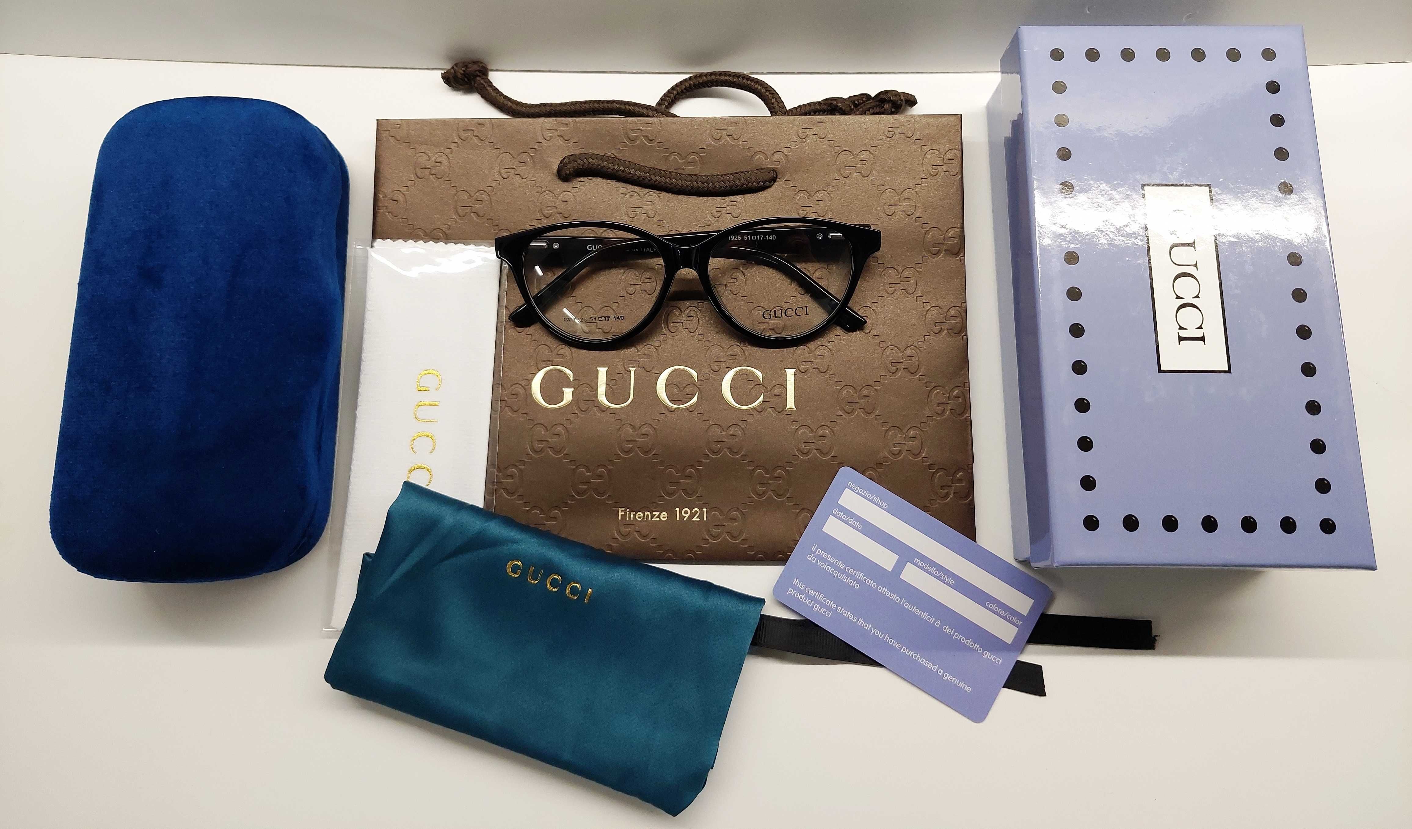 GUCCI - Nowe Czarne oprawki okulary