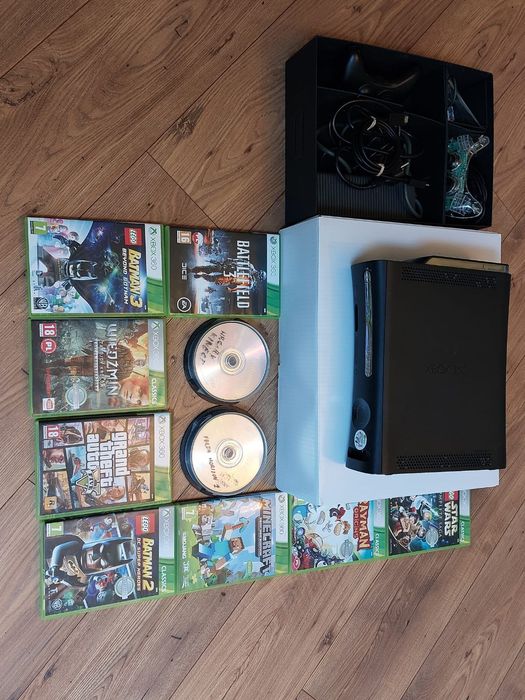 Xbox 360 + 2pady + gry