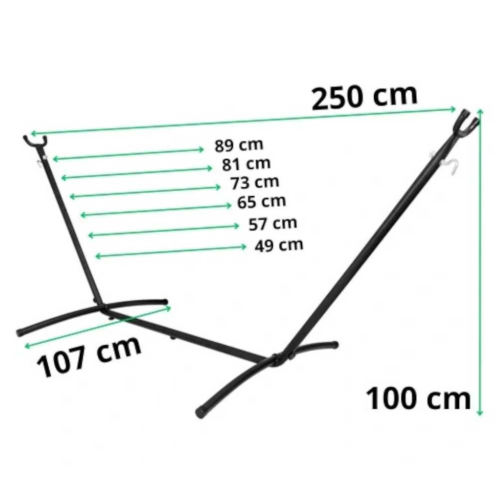 KOMFORTOWY Hamak Dwuosobowy + Stelaż Stalowy DUŻY Ogrodowy Wysyłka24h