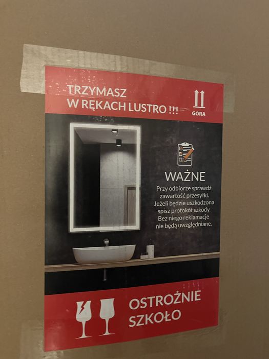 Lustro łazienkowe led 90x45