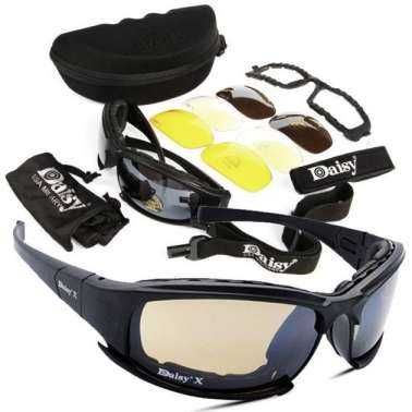 тактические солнцезащитные военные очки daisy x7 black опт 50 штук