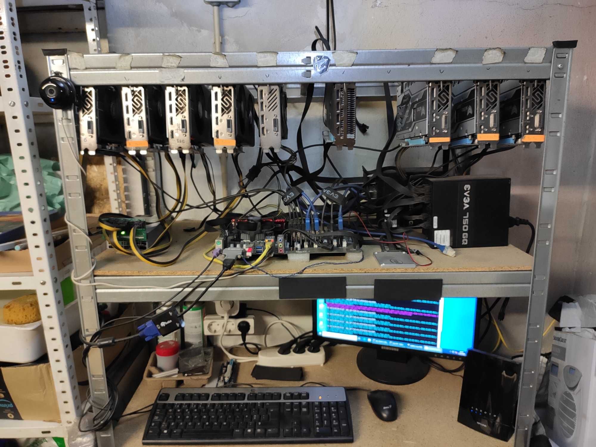 Rig de mineração | Mining rig | AMD RX580 Nitro+ e Vega 56
