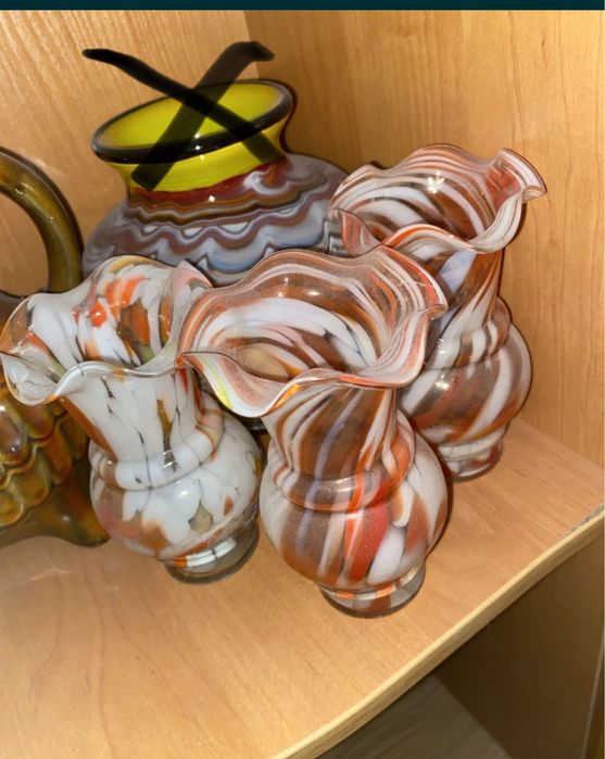 Продам вазочки з кольорового скла