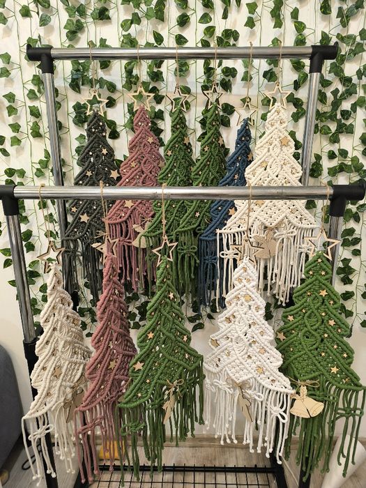 Choinka makrama ozdoba zawieszka święta