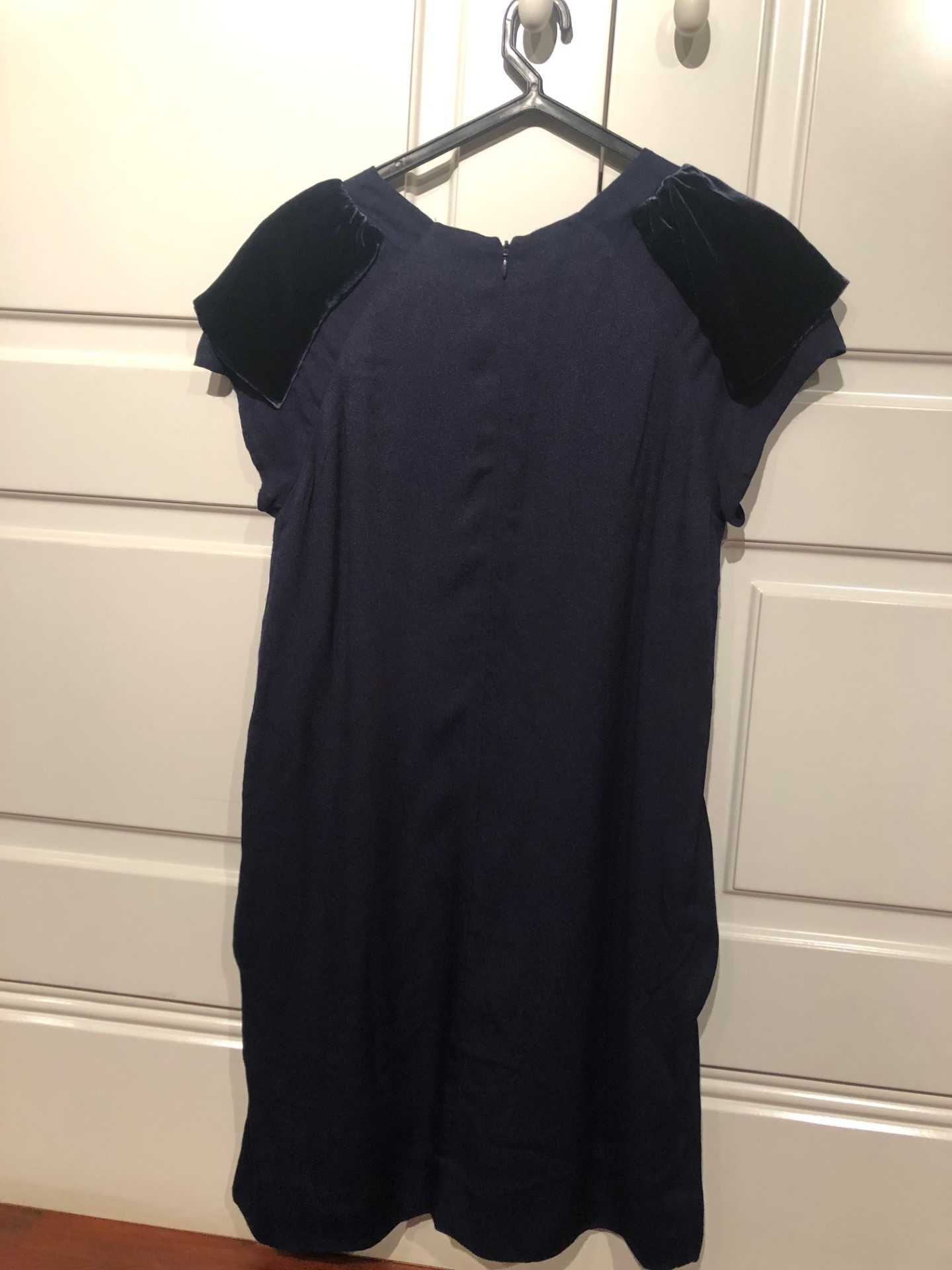 vestido azul escuro  muito original marca TINTORETO  S