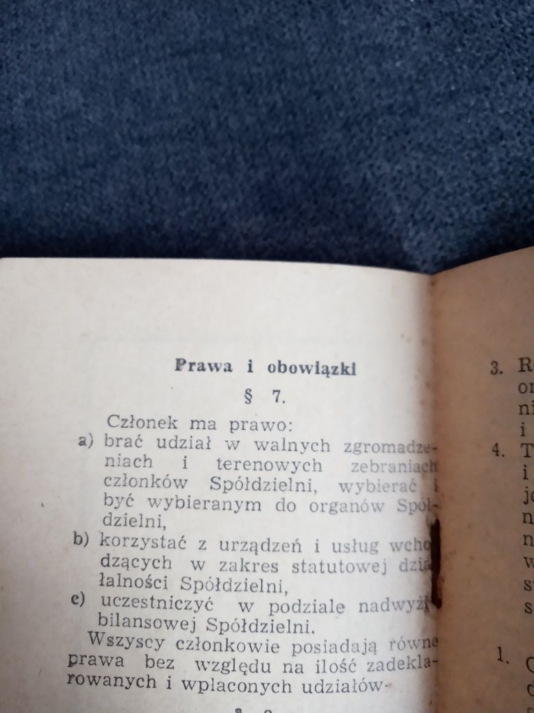 Książeczka członkowska 1961