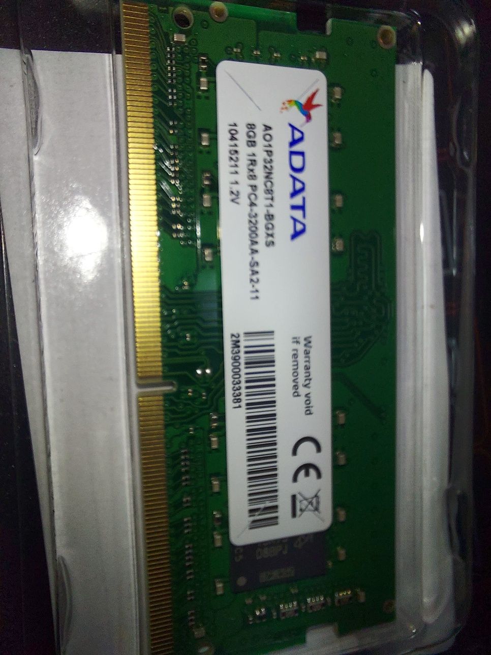 ОЗУADATA 1×8Gb 3200 mh бу