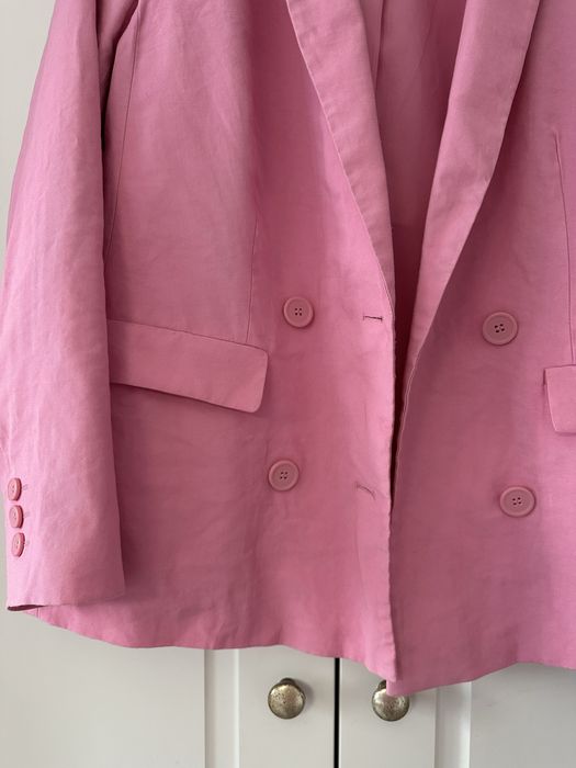 Піджак h&m рожевий жакет оверсайз М zara