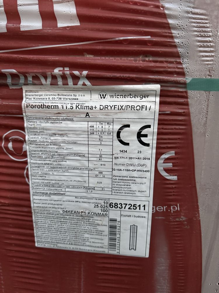 Porotherm 11,5 profi / dryfix