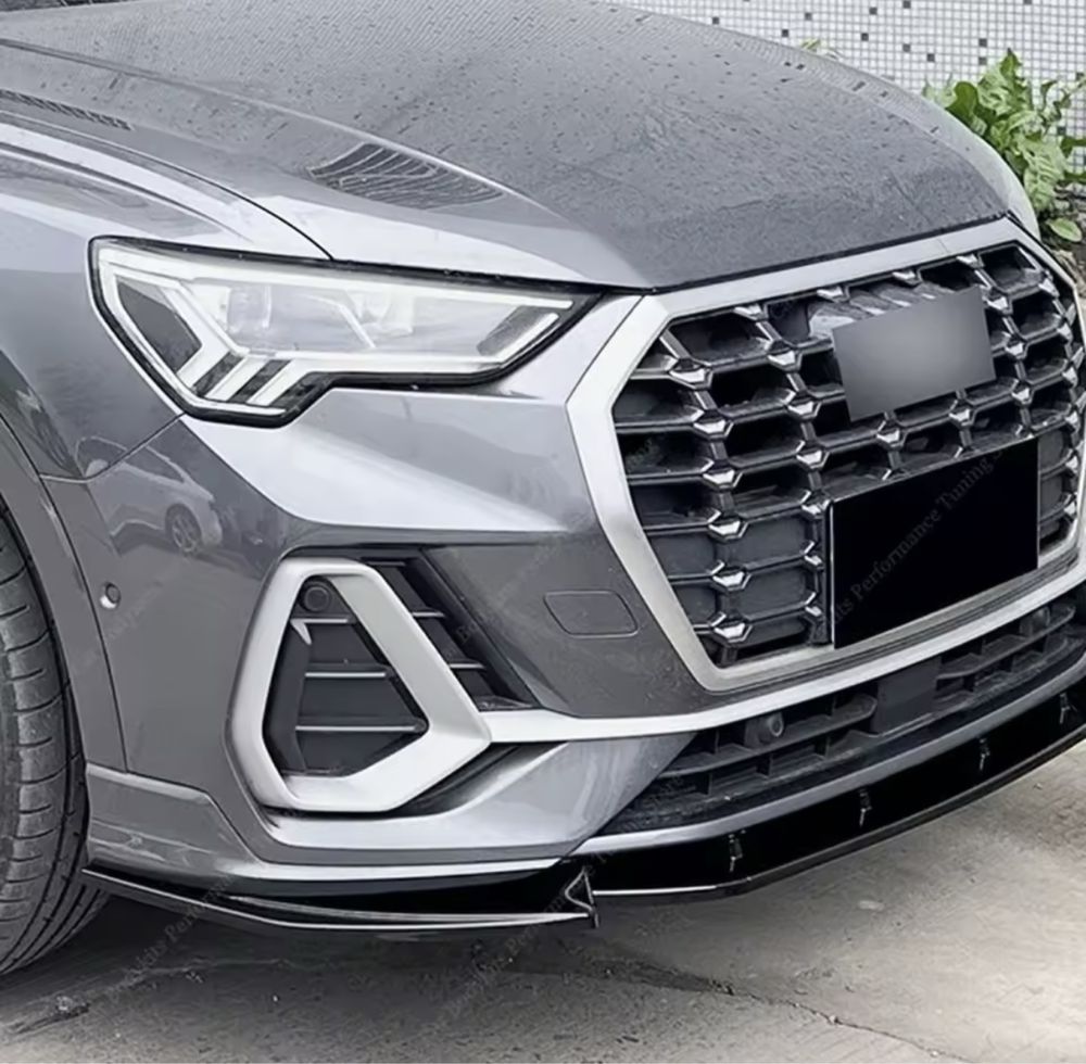 Dokładka przedniego zderzaka Audi Q3 mk2 SQ3-S line Q3 czarny połysk