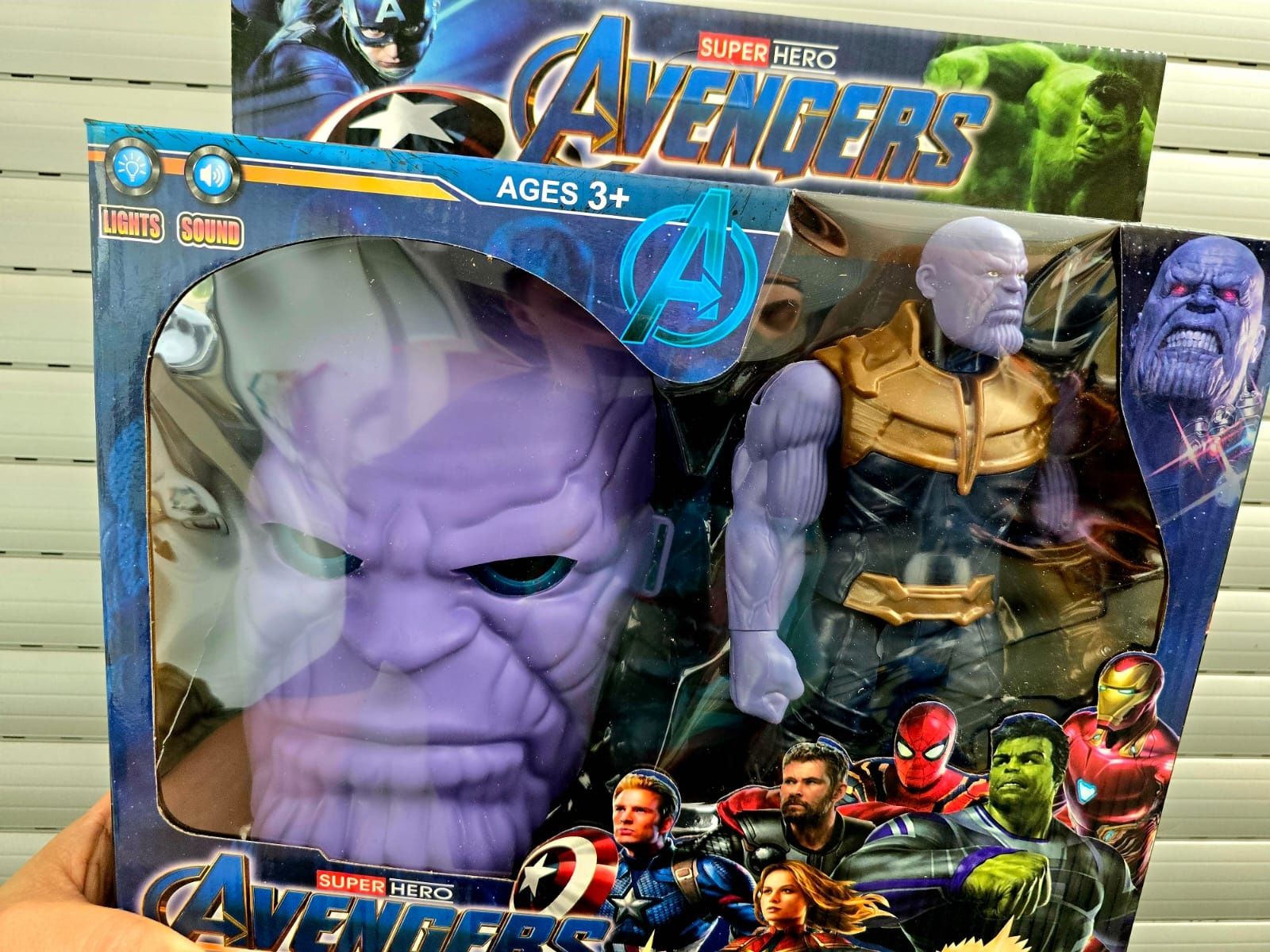 Duża figurka Thanos + maska zestaw nowe Avengers