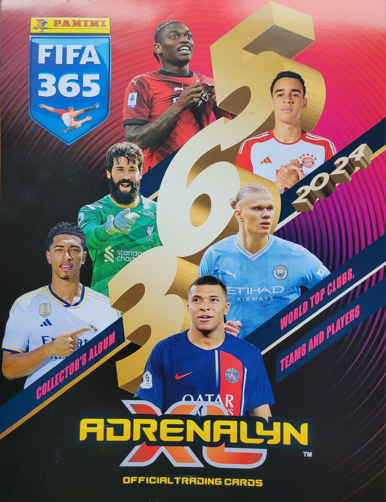 Karty piłkarskie FIFA 365 Adrenalyn 2024, zestaw 129 sztuk kart. NOWE