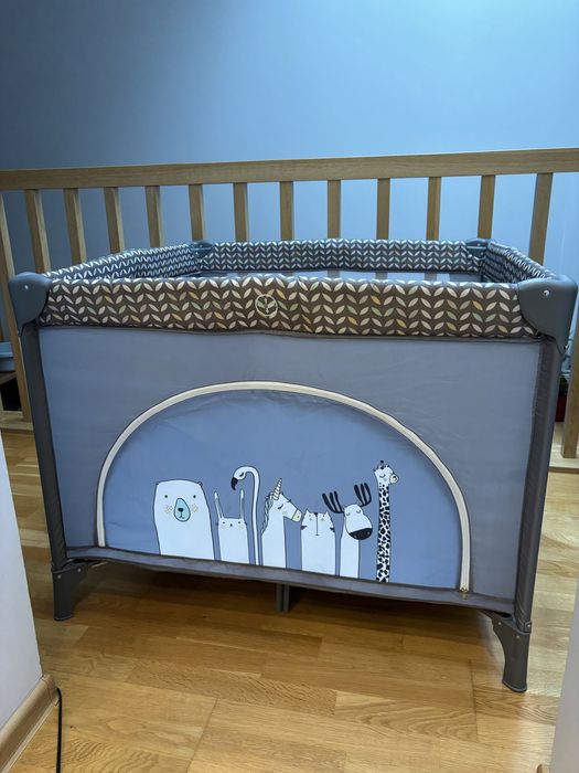 Kojec łóżeczko turystyczne gruby materac plus GRATIS basen z kulkami