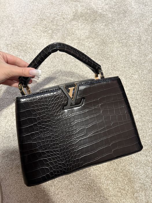 Torebka czarna wężowa lv louis vuitton