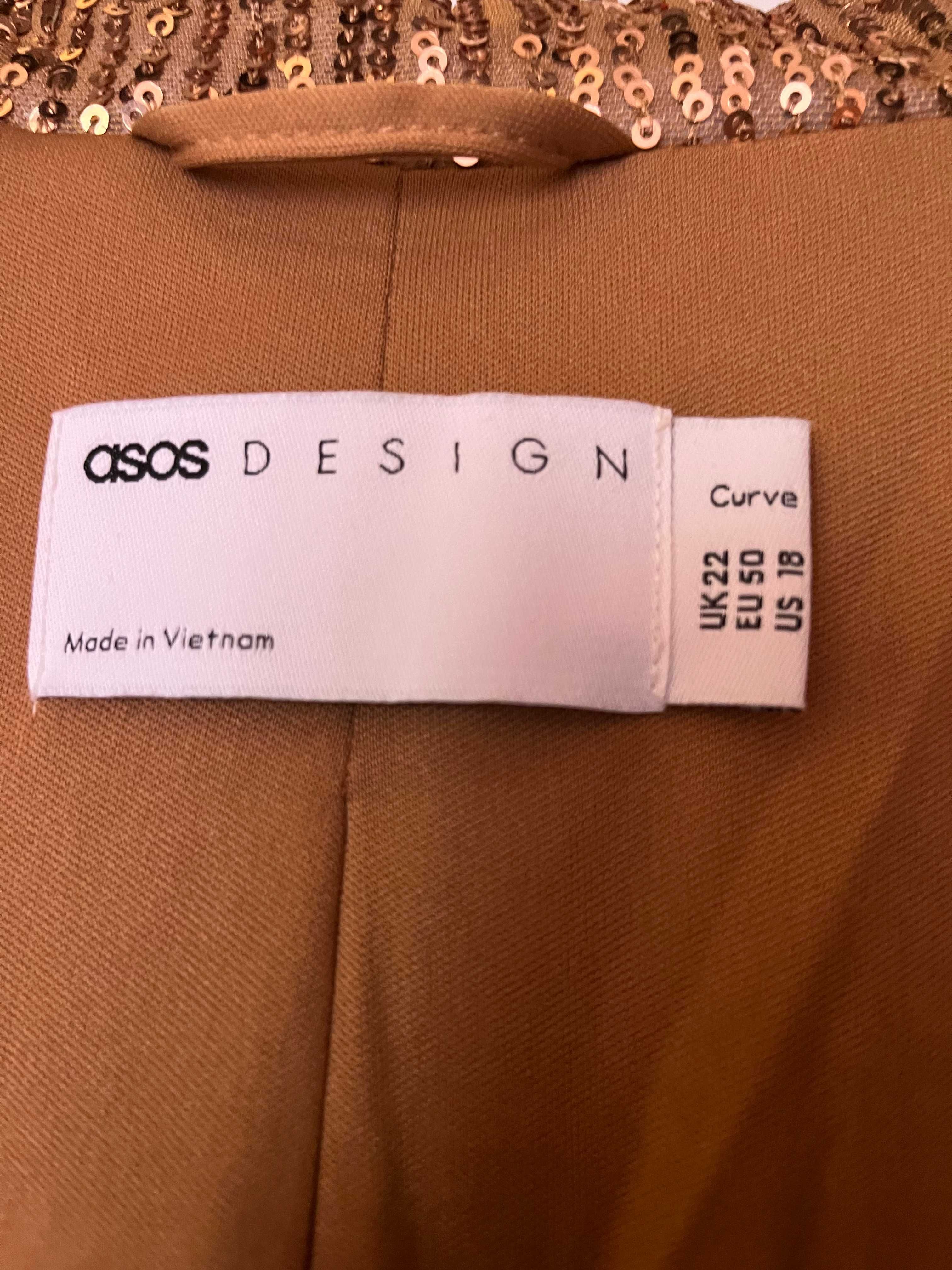 Zlota marynarka asos nowa rozmiar 50
