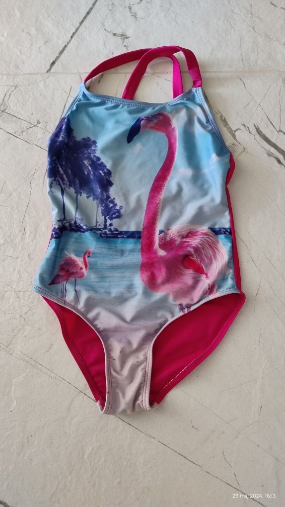 Strój kąpielowy flaming flamingi 128 cm okazja cenowa