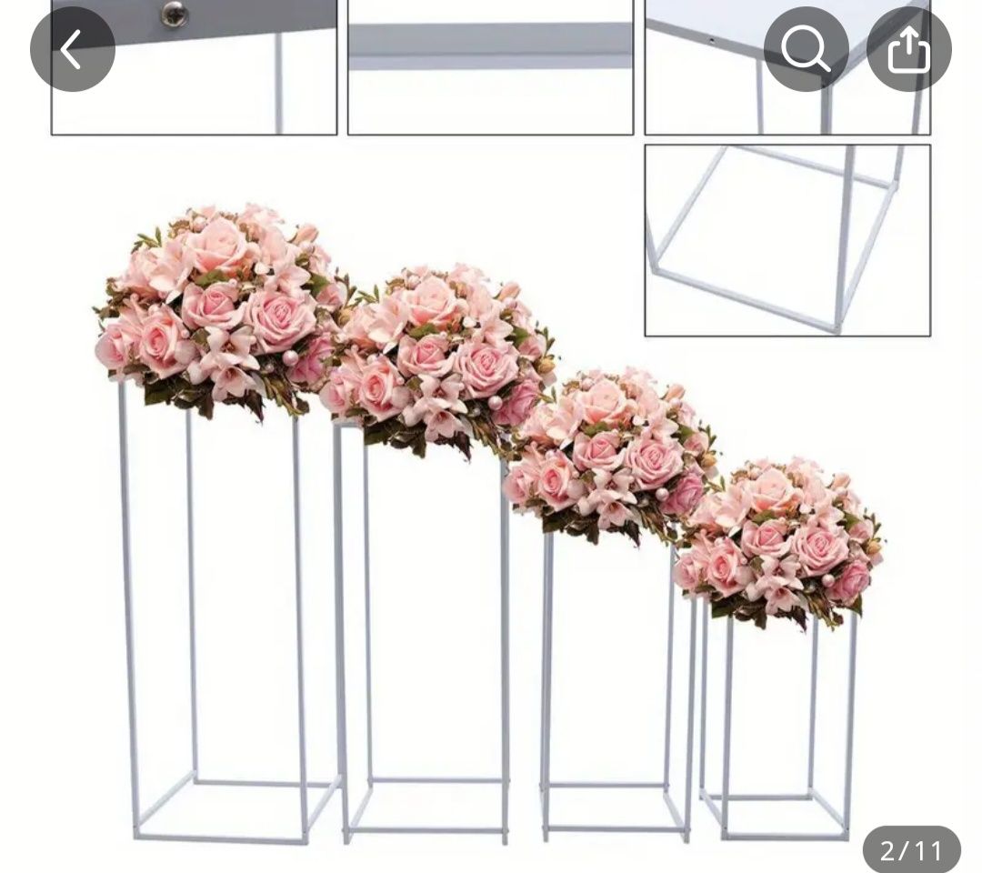 Conjunto de 4 mesas de decoração de festas