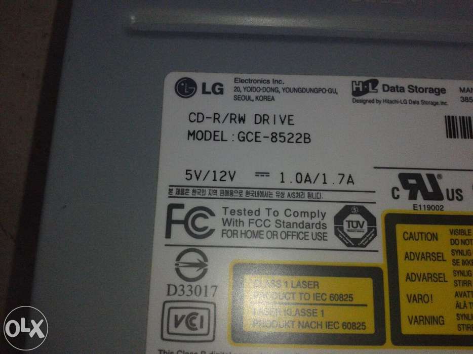 Drive de cd-r/rw LG para computador