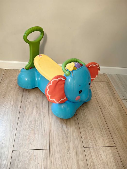 Słonik Fischer Price , jeździk, pchacz 3 w 1, jak nowy