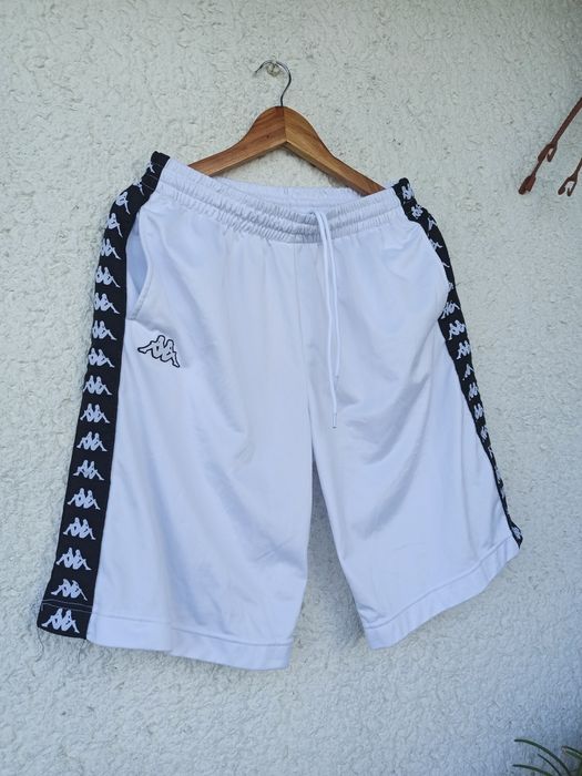 Шорти Kappa чоловічі білі капа з лампасами