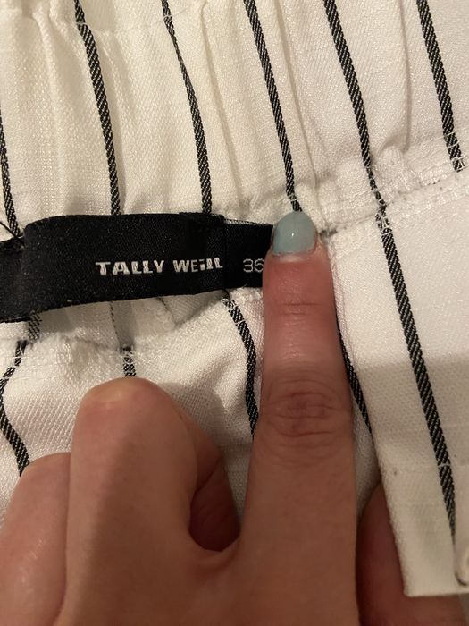 Calções brancos às riscas - Tally Weilj