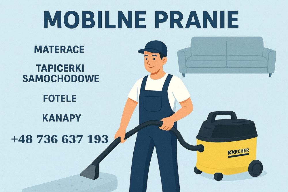 Pranie materacy. kanap i tapicerek w samochodach