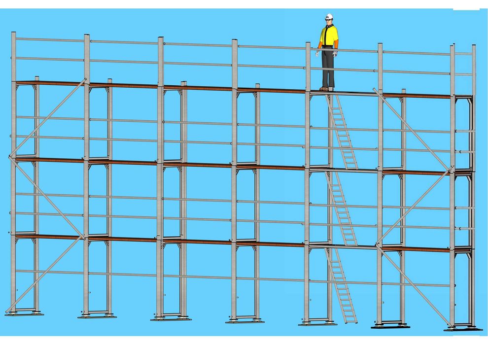 Rusztowanie 150m 8,3m x 18m Plettack 13730 brutto nie używane