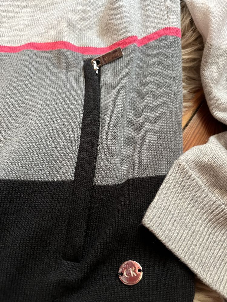 Calvin Klein sweter bluza rozpinany nowy bez metki r L M z kieszeniami