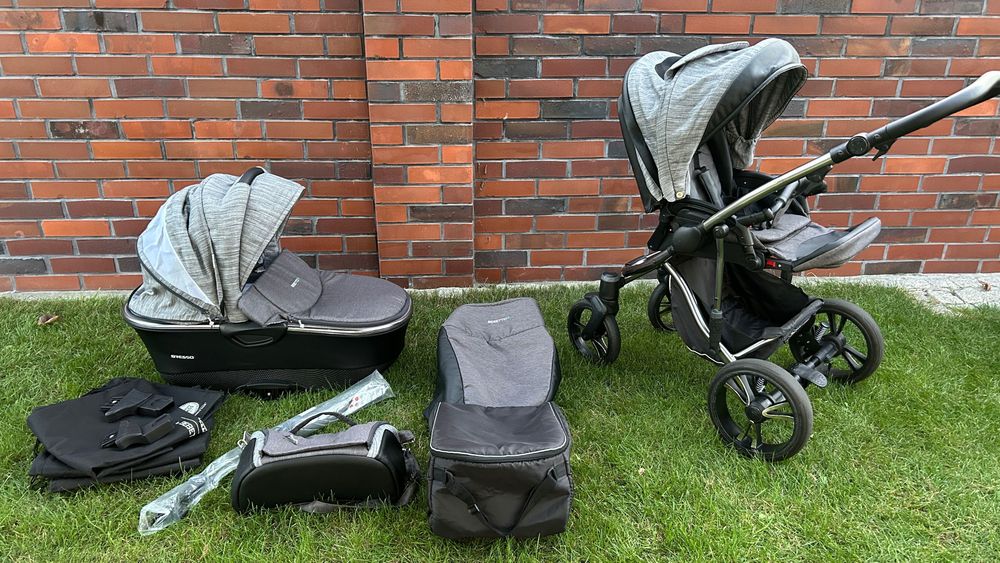 -70% Jak nowy kpl Wozek Bebetto Bresso Premium 2w1 spacerowka gondola