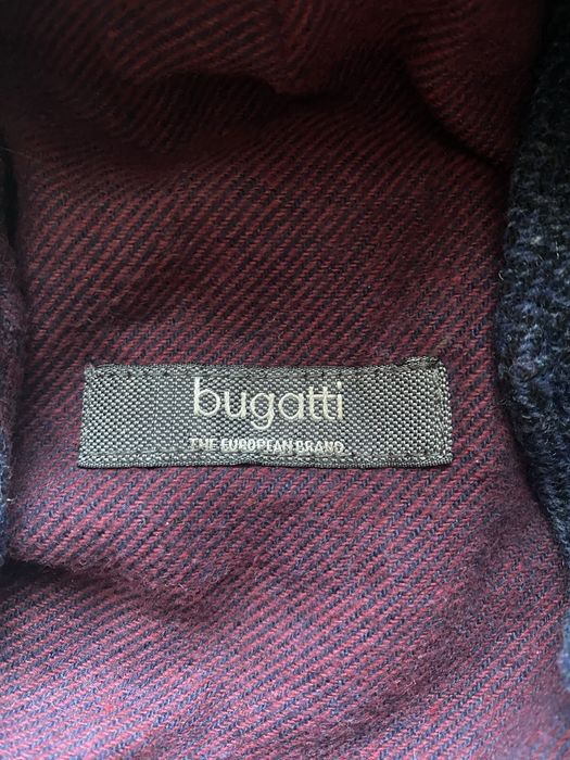 Kaszkiet z Nausznikami Herringbone by bugatti niebieski