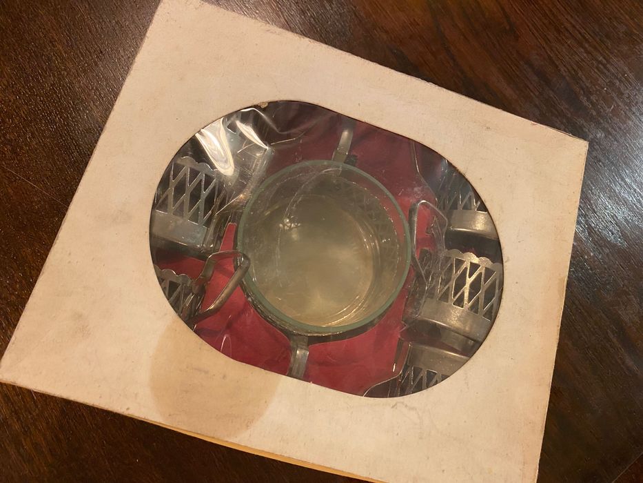 Koszyczki do szklanek i cukiernica PRL Rarytas NOWE !!!