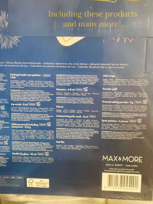 KALENDARZ ADWENTOWY MAX&MORE 24 kosmetyki do ciała i twarzy