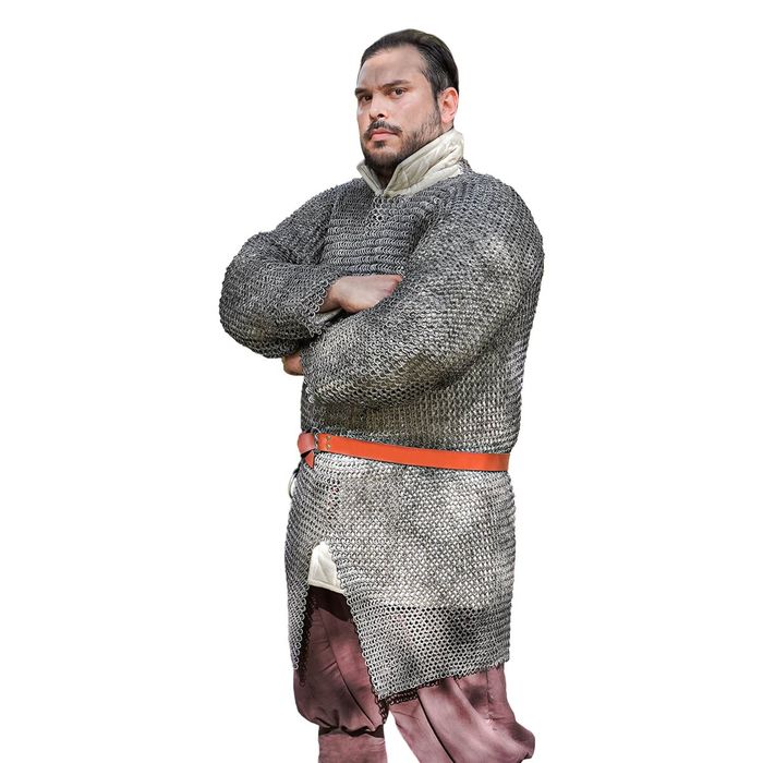 Kolczuga kolczasta, kółka okrągłe, stalowe, z nitami okrągły -VM