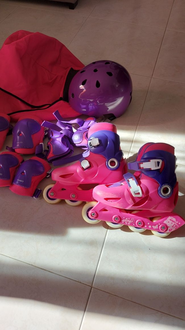 Conjunto de patins para crianças