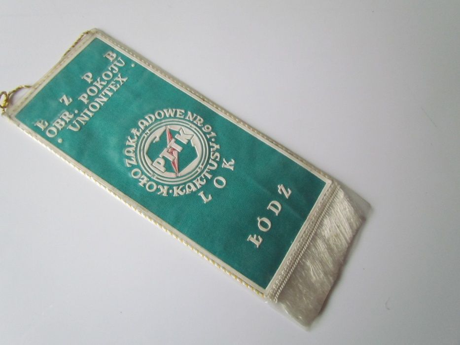 Proporczyk VIII Rajd Włókniarzy 1976 UNIONTEX Kaktusy ŁÓDŹ PTTK