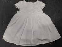 Biała elegancka sukienka r.68 plus bolerko