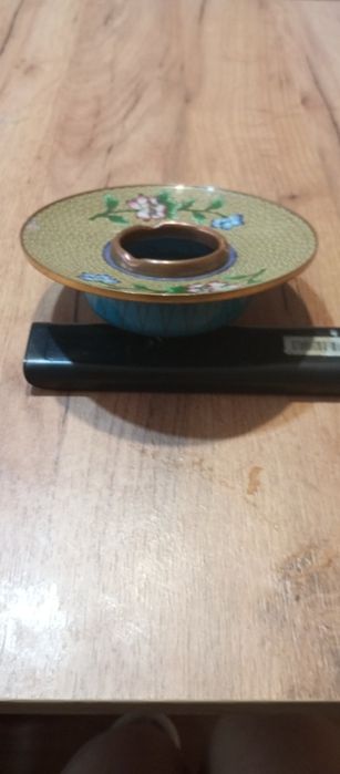 Popielnica emalia cloisonne z mosiądzu