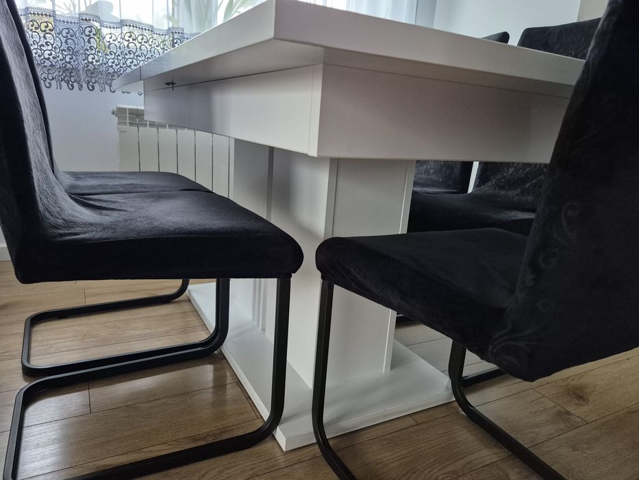 Stół rozkładany biały Agata Meble 160x90 Polecam