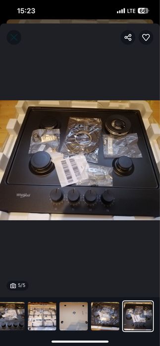 Варочная поверхность газовая Вирпул