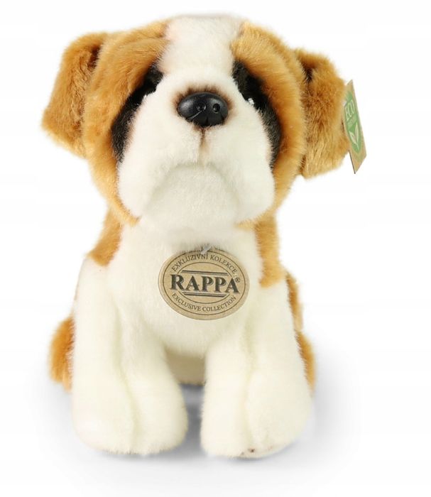 Pluszowy PIES BERNARDYN siedziący maskotka pluszak realistyczny szczen