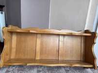 Półka wisząca drewniana dębowa 98cm x 50cm x 21cm retro góralska