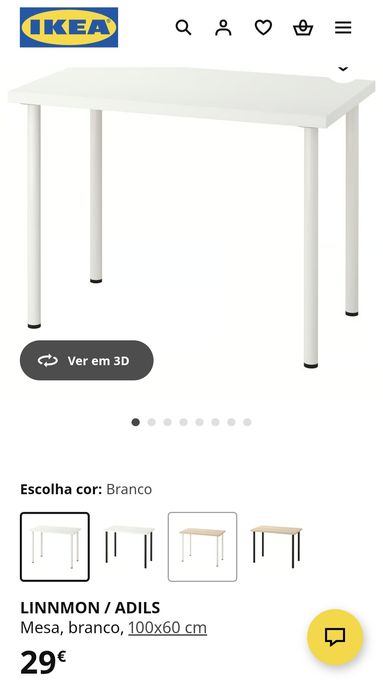 Mesas IKEA LINNMON/ADILS – quase novas – 100x60 (brancas)