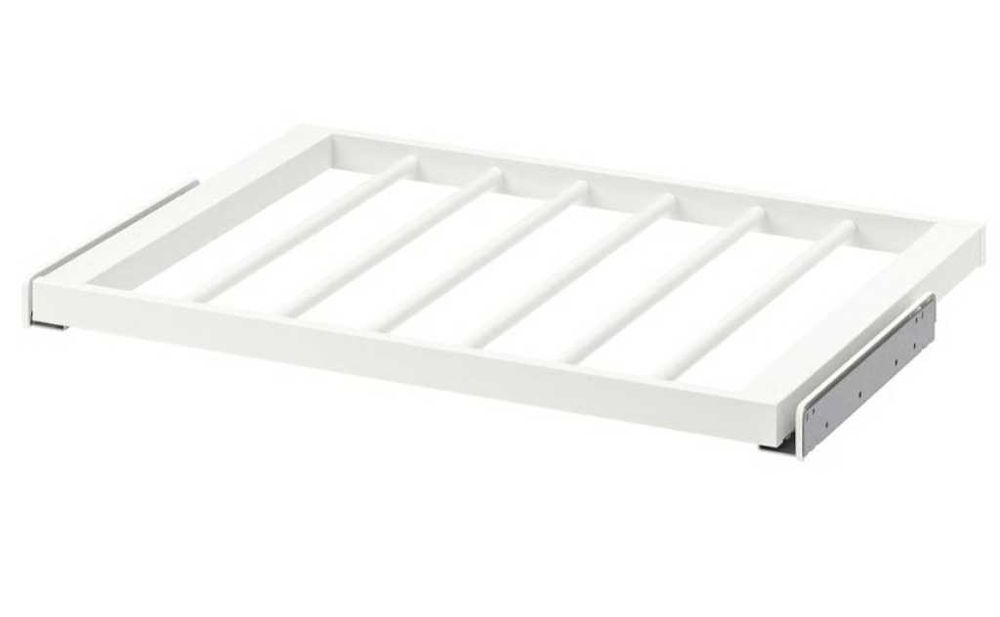 KOMPLEMENT Wysuwany wieszak na spodnie IKEA, biały, 75x58 cm PAX